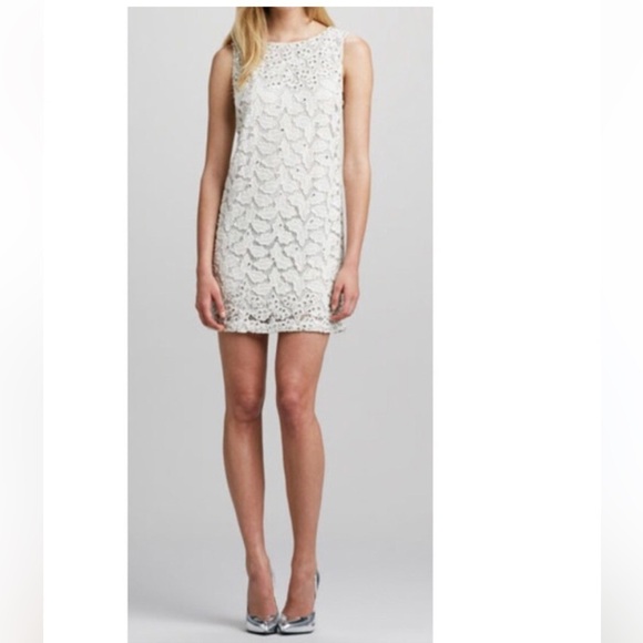 New! Alice and Olivia SZ 2, crystal jacquard lace shift dress. - Picture 11 of 13